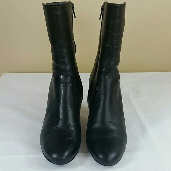 Vigotti black leather high heel boots - Picture 3 of 8